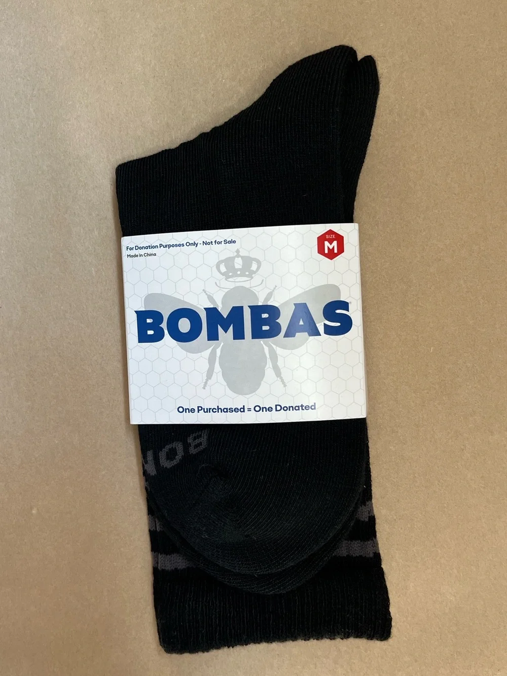Bombas Black Athletic Socks with Subtle Stripe Accent